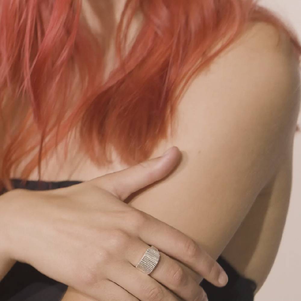 Pilgrim JEMMA Ring mit viereckigem Siegel, versilbert Fabrikpreis