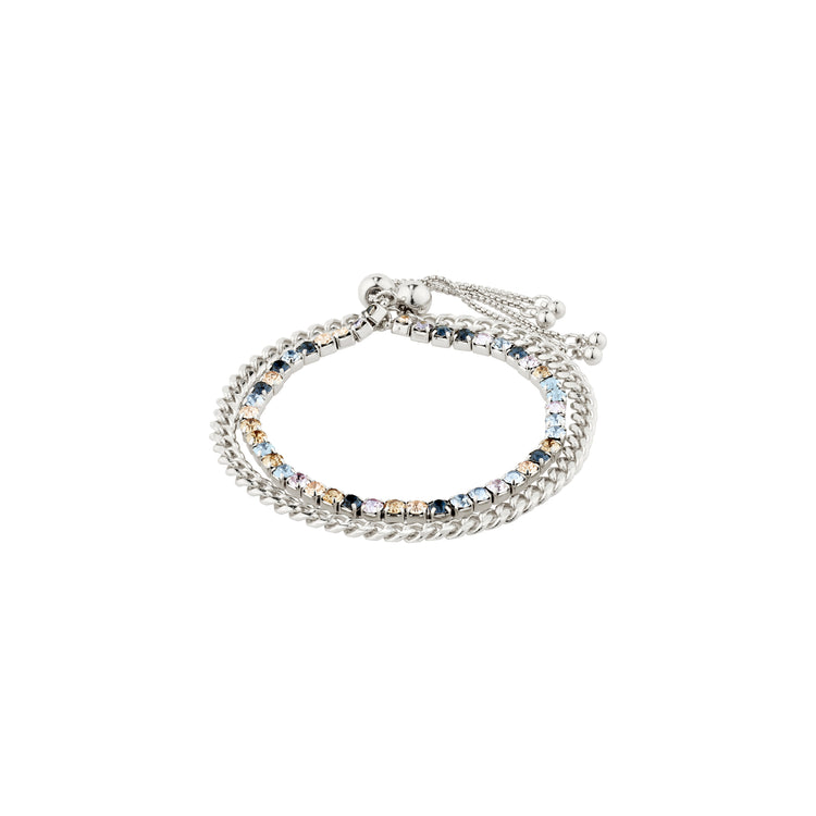 Pilgrim REIGN Armband, 2-in-1-Set, versilbert Versandkostenfrei