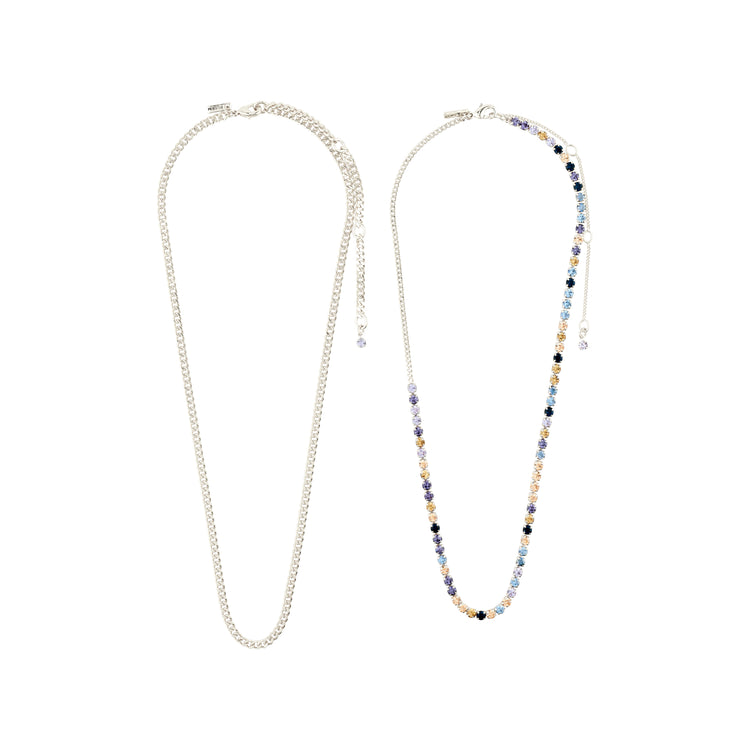 Pilgrim REIGN Halsketten, 2-in-1-Set, versilbert Online Shopping