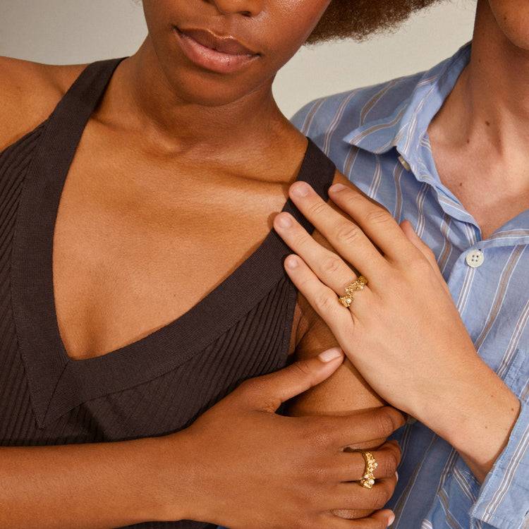 Pilgrim RAELYNN recycelter Ring vergoldet Super Sparpreis