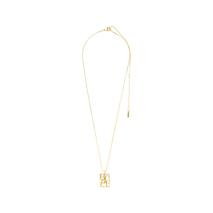 Pilgrim LOVE TAG, recycelte HOPE Halskette vergoldet Neueste Stile