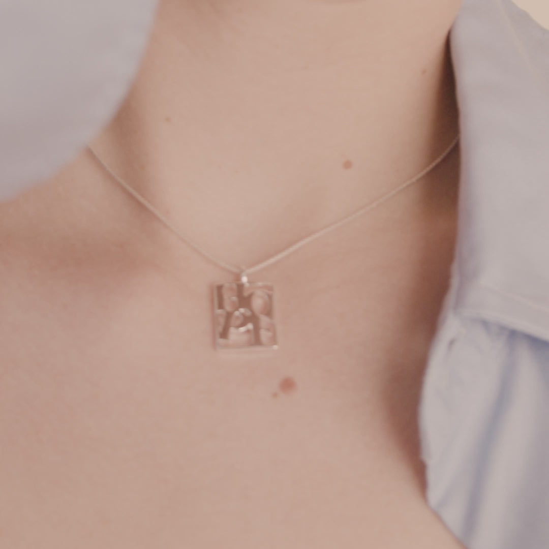 Pilgrim LOVE TAG, recycelte HOPE Halskette versilbert Zeitbegrenzte Promotion