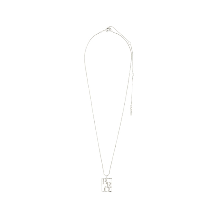 Pilgrim LOVE TAG, recycelte BRO Halskette versilbert Bis zu 60% Rabatt