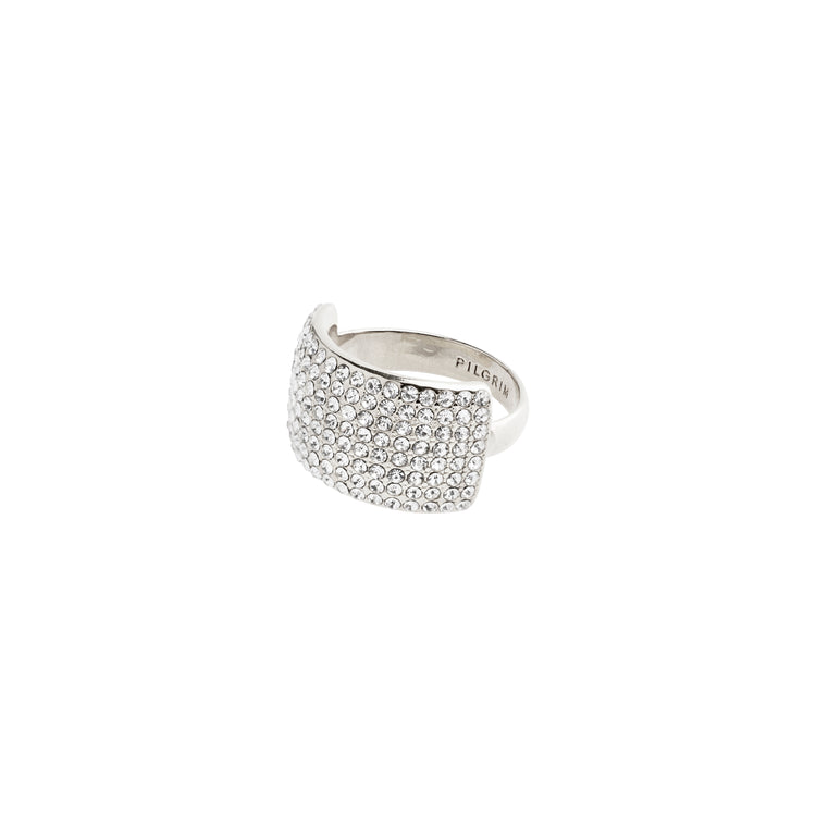 Pilgrim ASPEN recycelte Kristall Ring versilbert Speichern exportieren