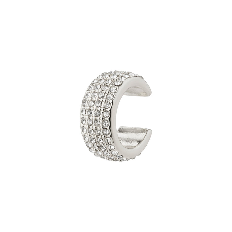 Pilgrim MATYLDA recycelter Kristall-Cuff-Ohrring versilbert