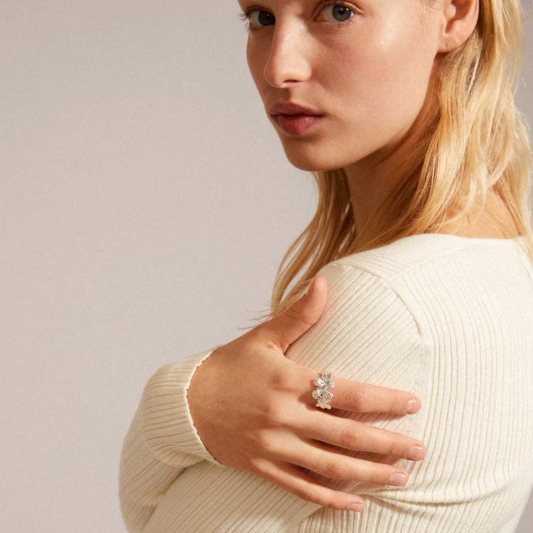 Pilgrim ECHO recycelter Ring versilbert im Angebot