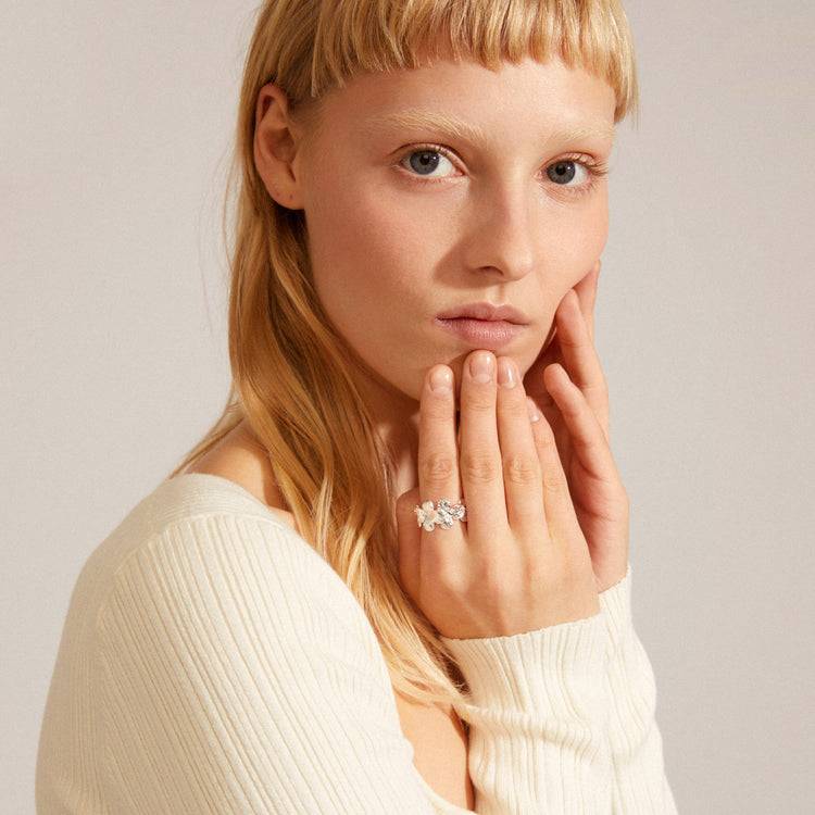 Pilgrim ECHO recycelter Ring versilbert im Angebot