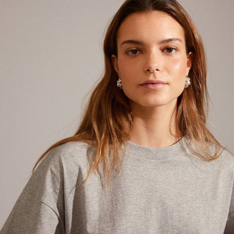 Pilgrim ECHO recycelte Creolen versilbert Schlussverkauf