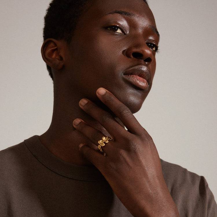 Pilgrim ECHO recycelter Ring vergoldet Günstiger Verkauf