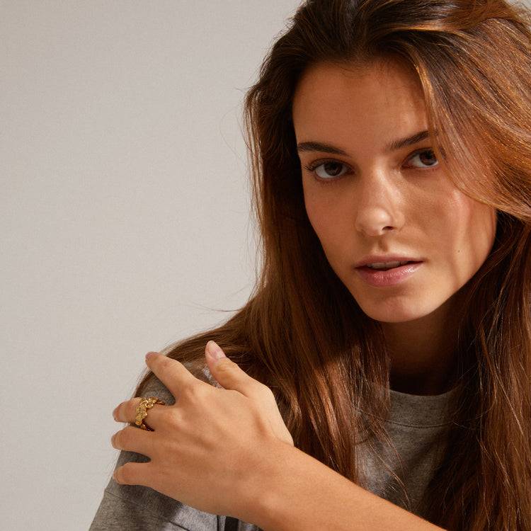 Pilgrim ECHO recycelter Ring vergoldet Günstiger Verkauf