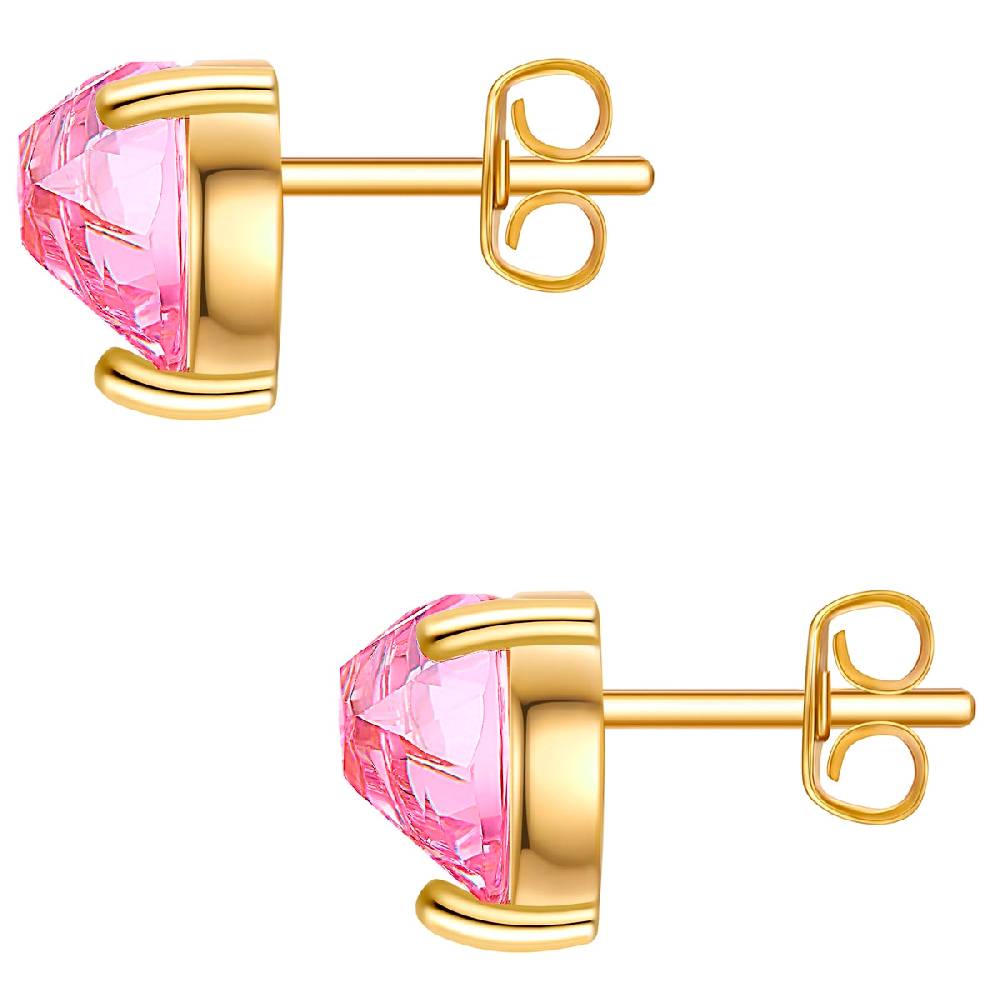 Rafaela Donata Ohrstecker Sterling Silber gelbgold Zirkonia rosa VIP-Rabatte
