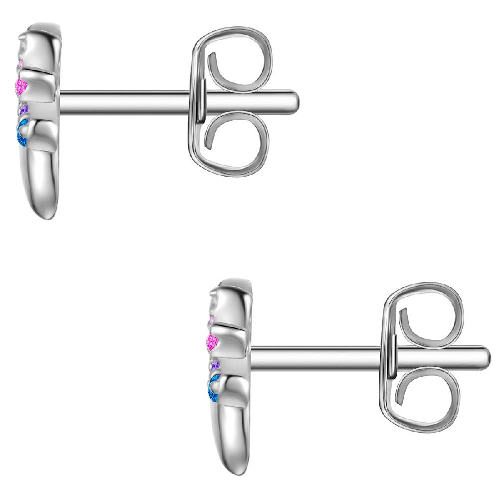 Rafaela Donata Ohrstecker Sterling Silber Zirkonia multicolor Kostenlose Rückgabe