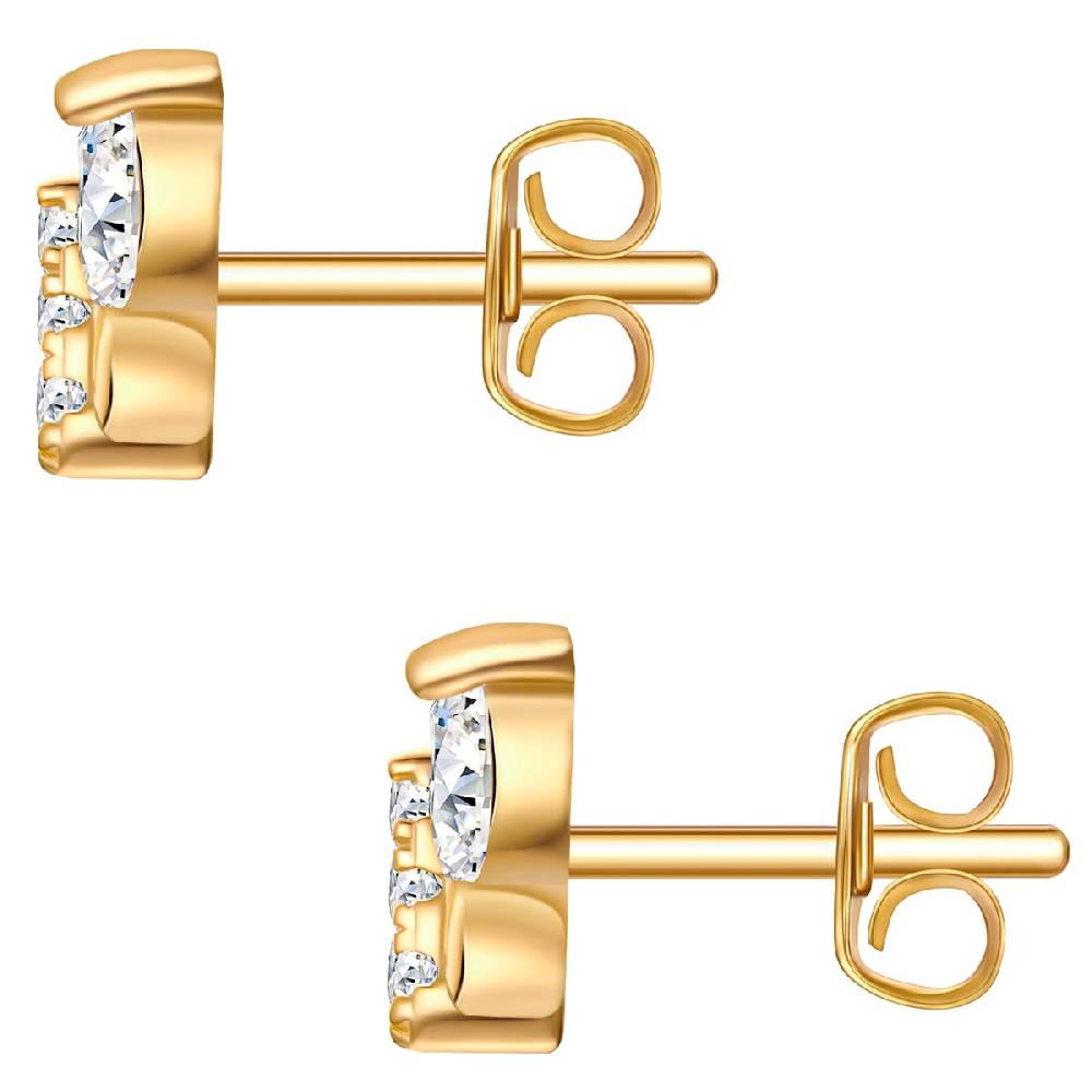 Rafaela Donata Ohrstecker Sterling Silber gelbgold Zirkonia weiß Nur für heute