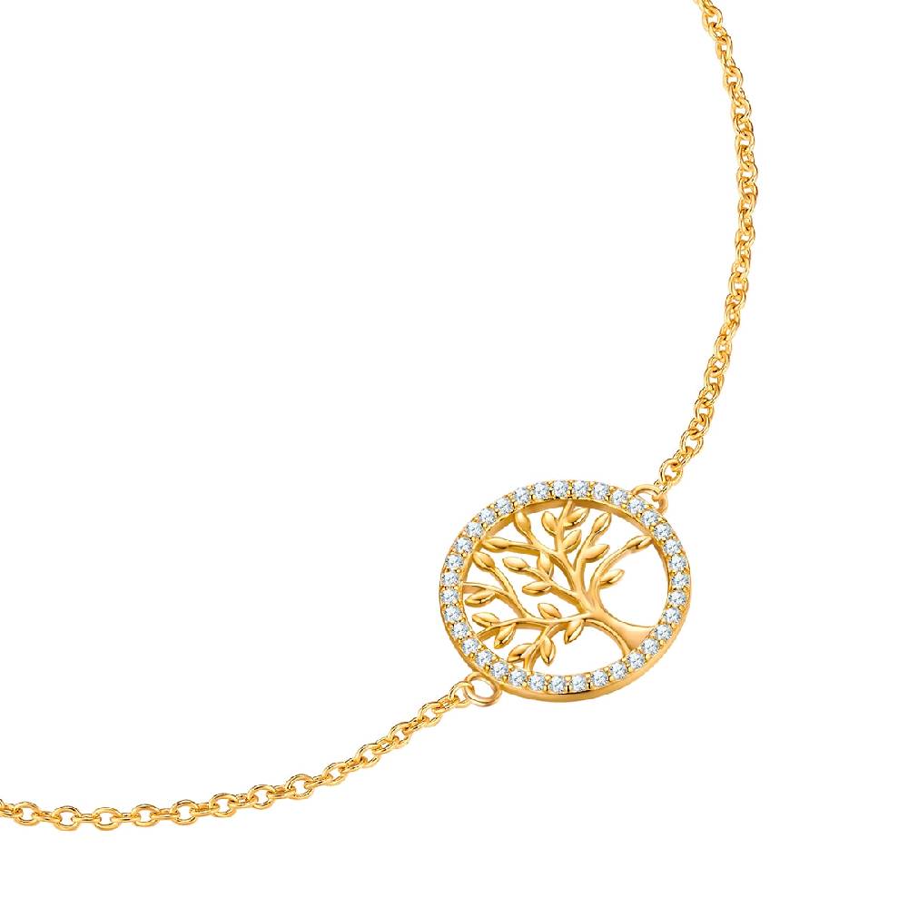 Rafaela Donata Armband Sterling Silber gelbgold Zirkonia weiß 50% Rabatt mit kostenlosem Versand