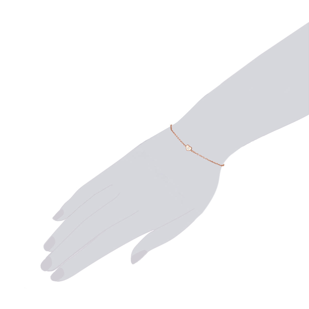 Rafaela Donata Armband Sterling Silber roségold Zirkonia weiß Auslauf