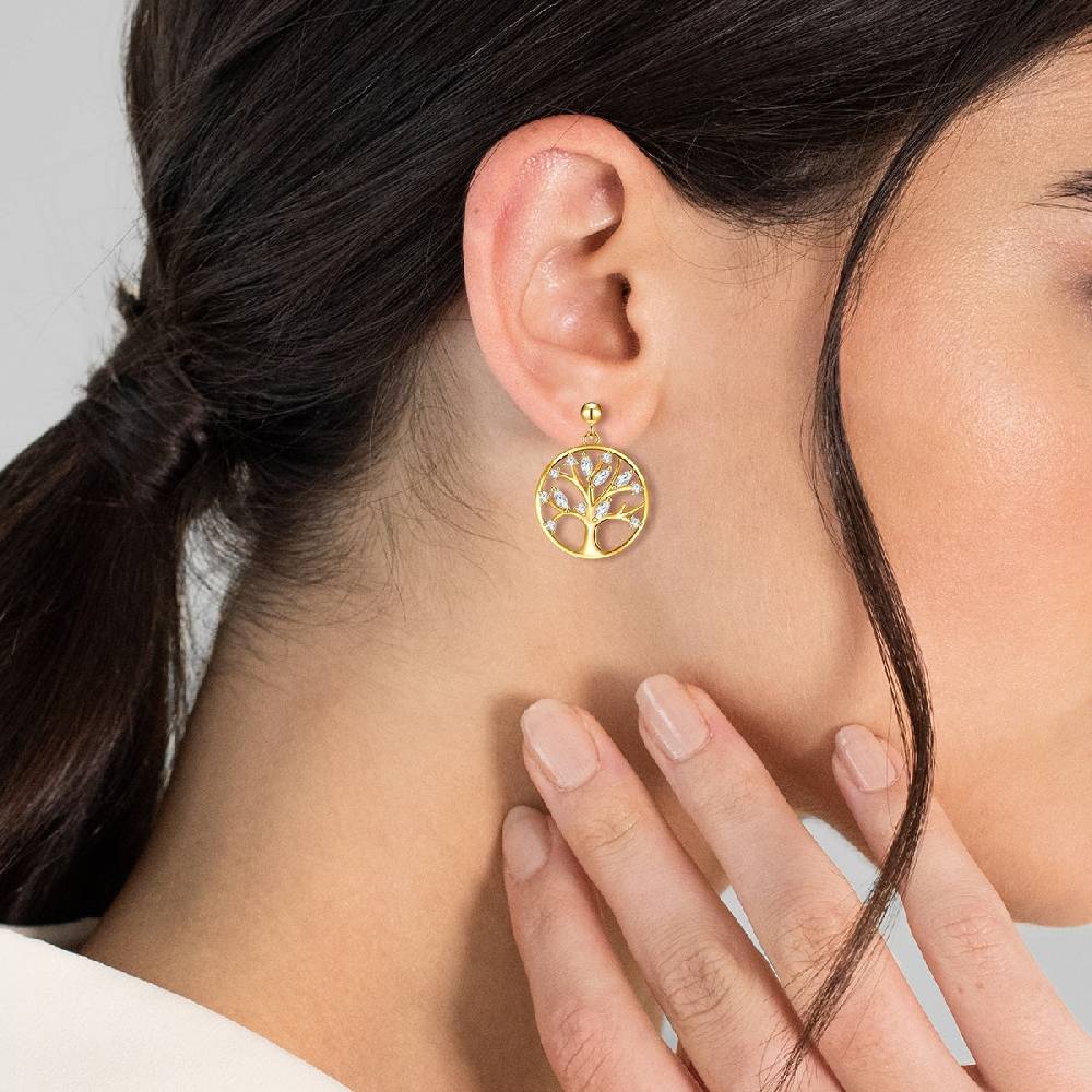 Rafaela Donata Ohrhänger Sterling Silber gelbgold Zirkonia weiß Fabrik Onlineshop