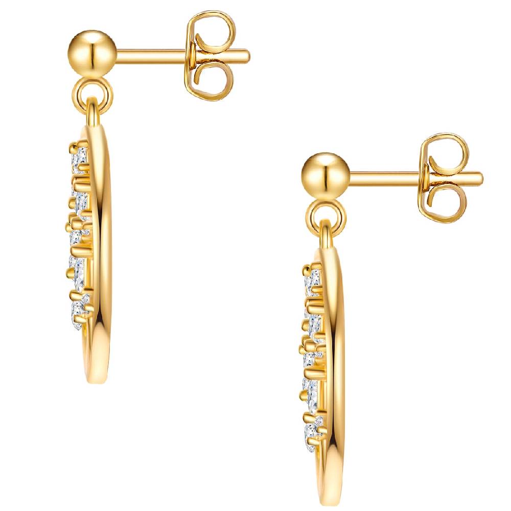 Rafaela Donata Ohrhänger Sterling Silber gelbgold Zirkonia weiß Fabrik Onlineshop