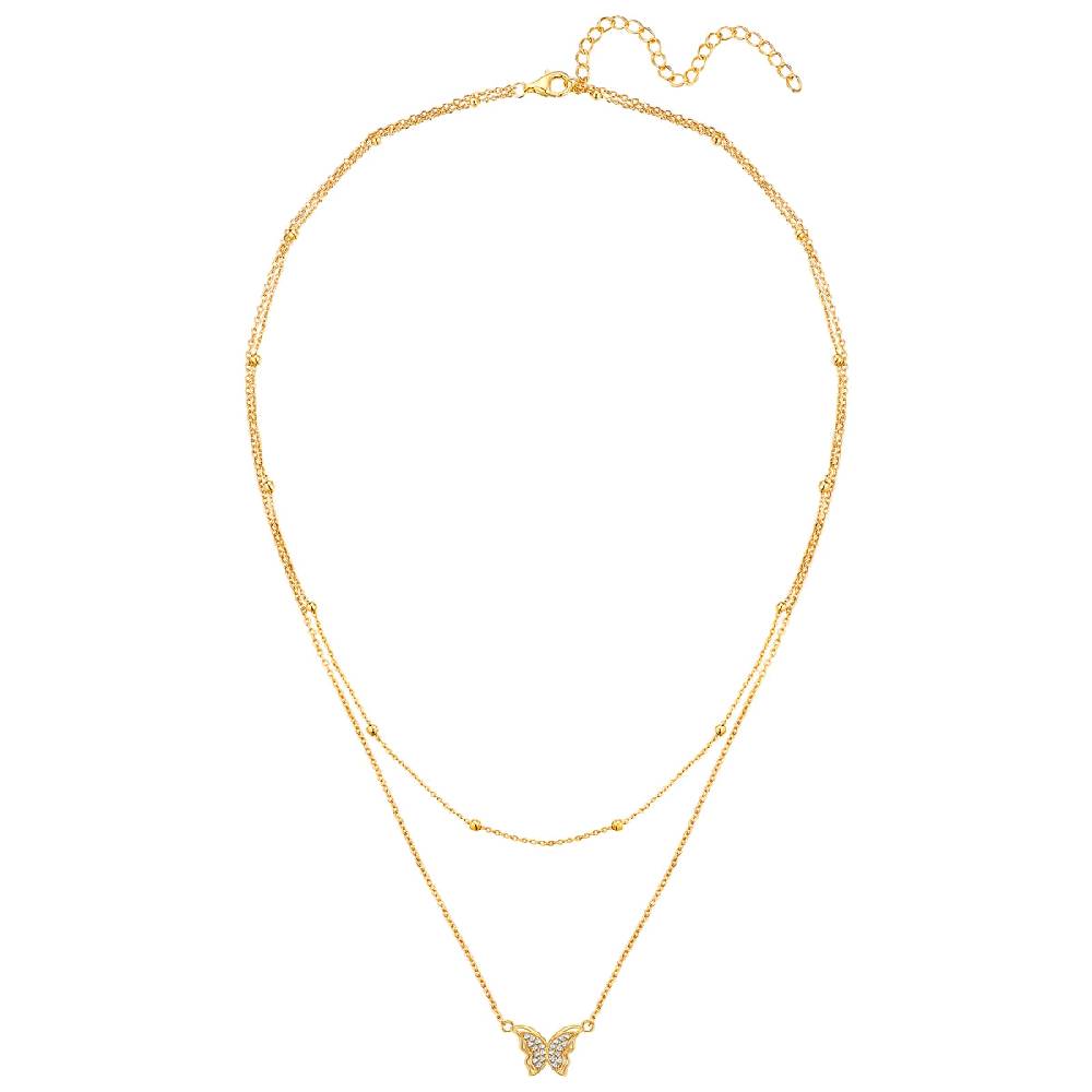 Rafaela Donata Kette mit Anhänger Sterling Silber gelbgold Zirkonia weiß Weihnachtsangebot