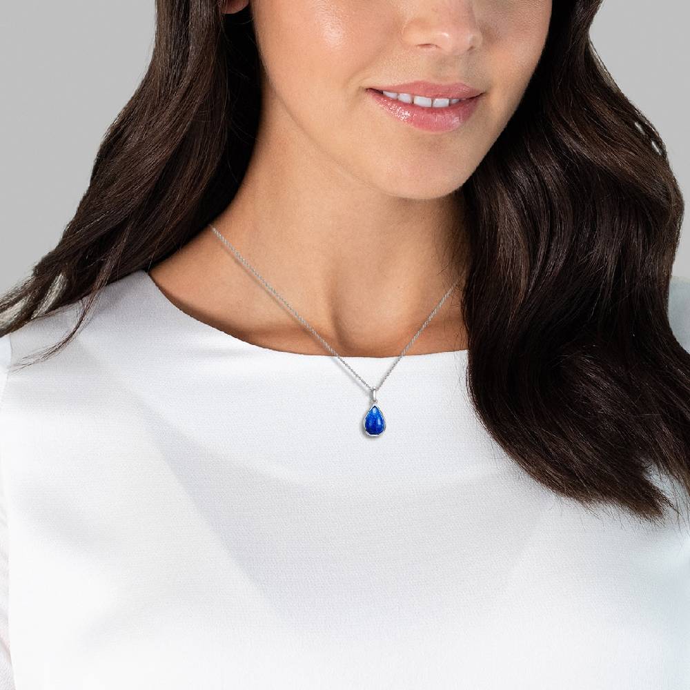 Rafaela Donata Kette mit Anhänger Sterling Silber Lapislazuli Top Angebot