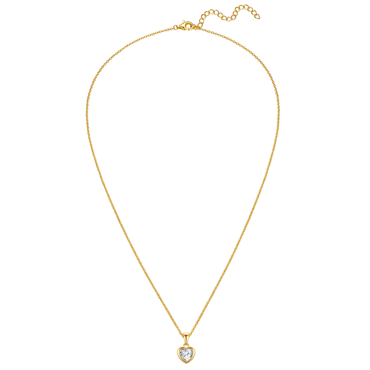 Rafaela Donata Kette mit Anhänger Sterling Silber gelbgold Zirkonia weiß Zeitlich begrenztes Angebot