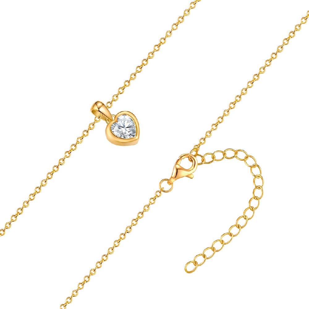 Rafaela Donata Kette mit Anhänger Sterling Silber gelbgold Zirkonia weiß Zeitlich begrenztes Angebot