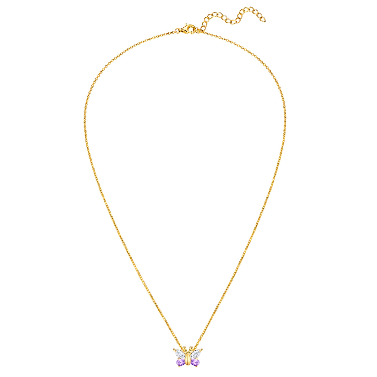 Rafaela Donata Kett mit Anhänger Sterling Silber gelbgold Zirkonia weiß violett Blitzangebot