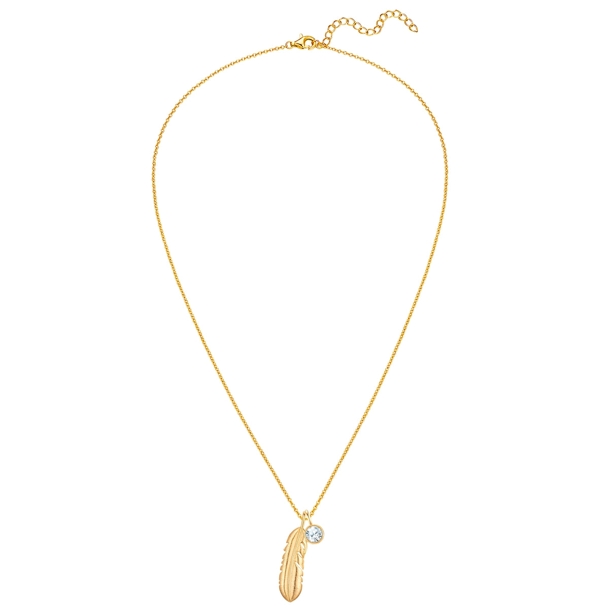 Rafaela Donata Kette mit Anhänger Sterling Silber gelbgold Zirkonia weiß Bestseller