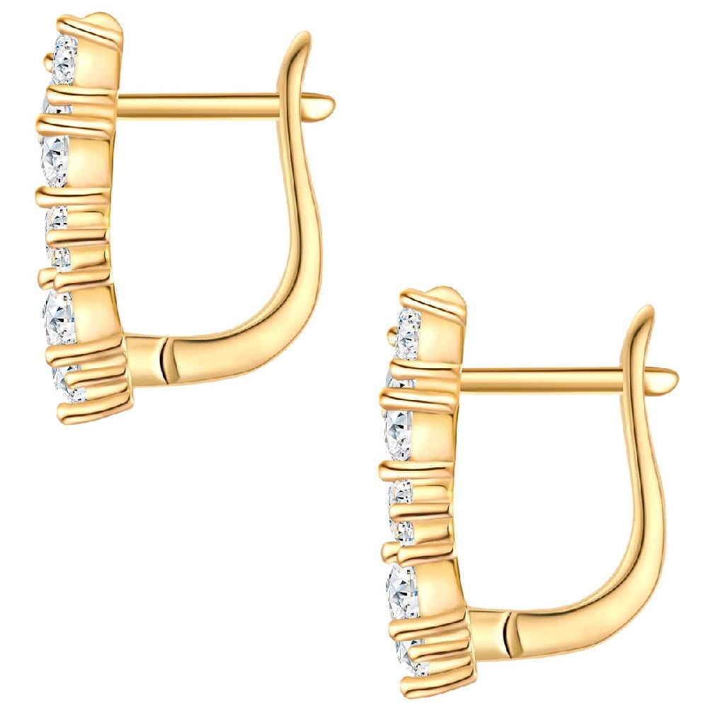 Rafaela Donata Creolen Sterling Silber gelbgold Zirkonia weiß Tägliche Deals