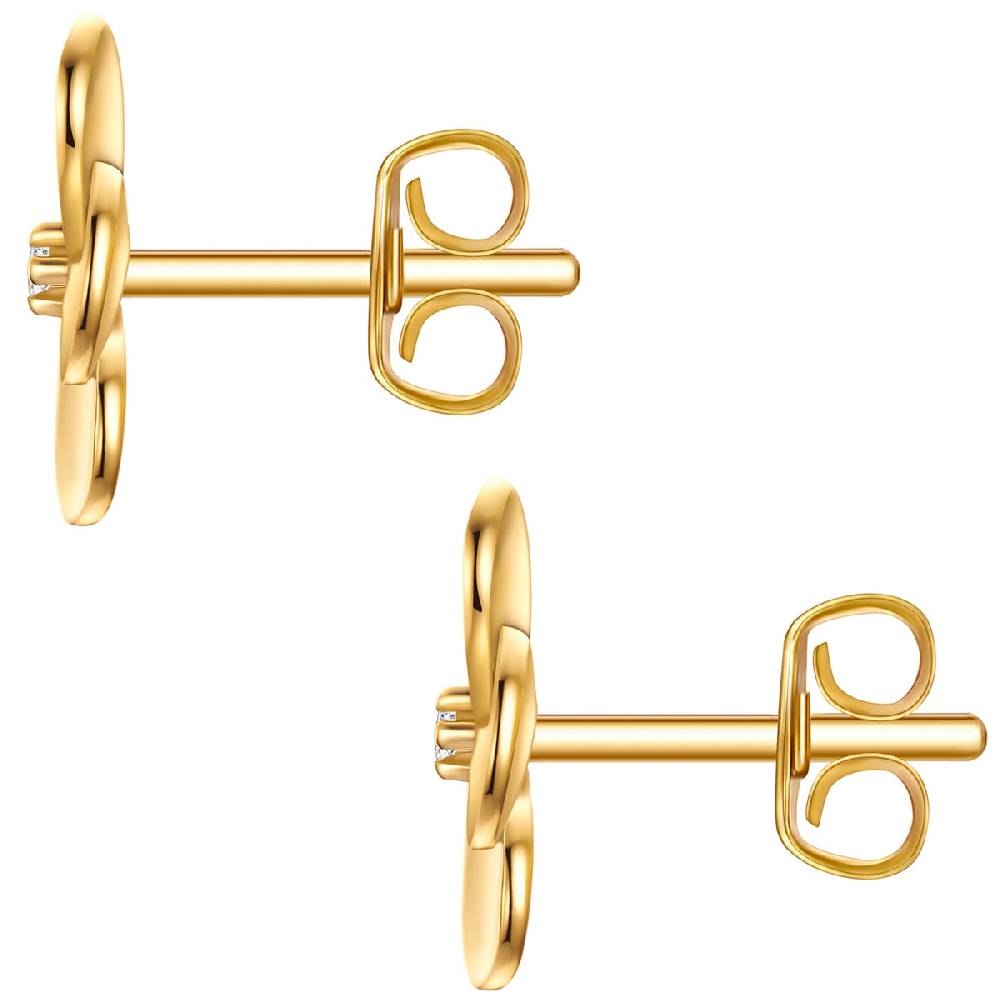 Rafaela Donata Ohrstecker Sterling Silber gelbgold Zirkonia weiß Fabrik Onlineshop