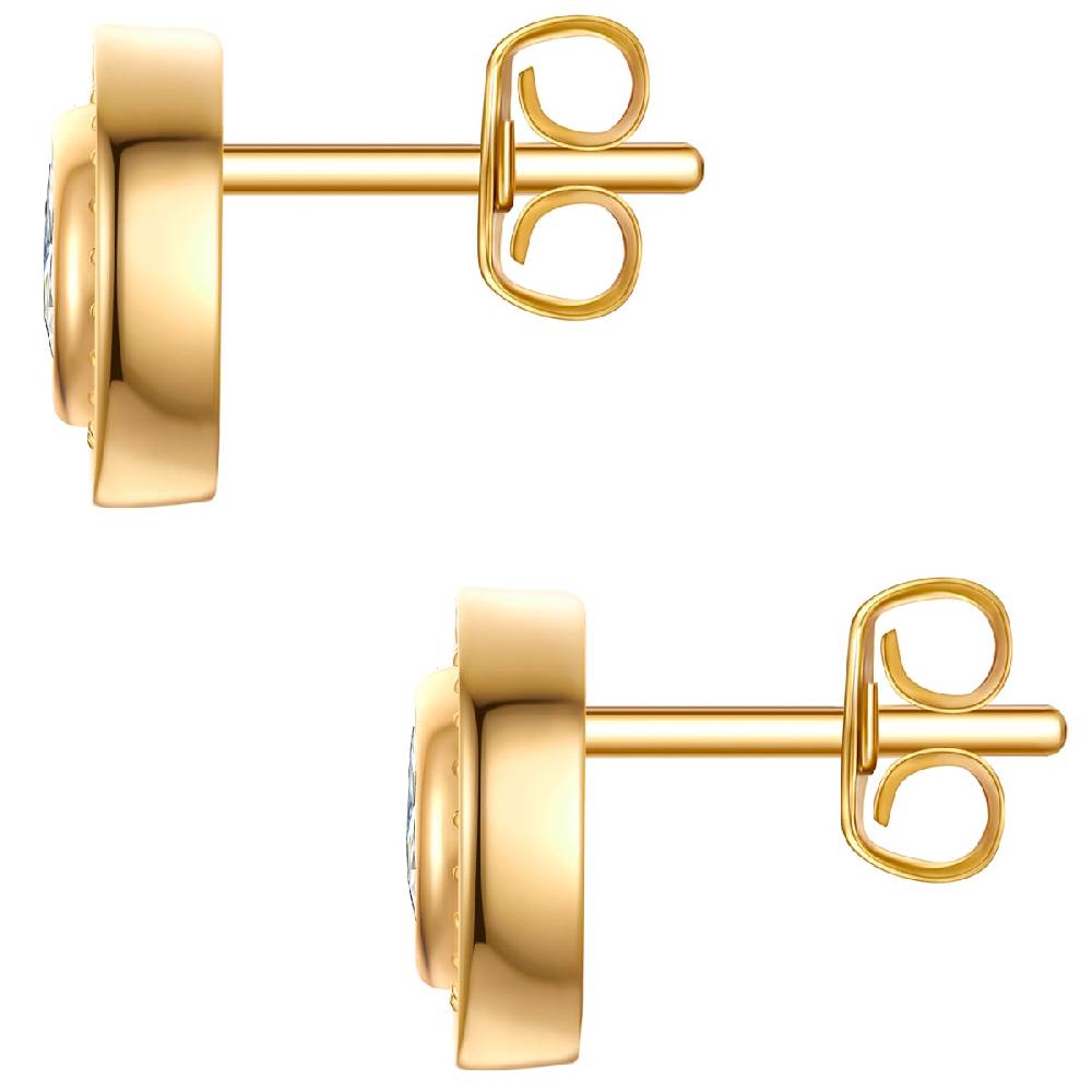 Rafaela Donata Ohrstecker Sterling Silber gelbgold Zirkonia weiß Online Shopping