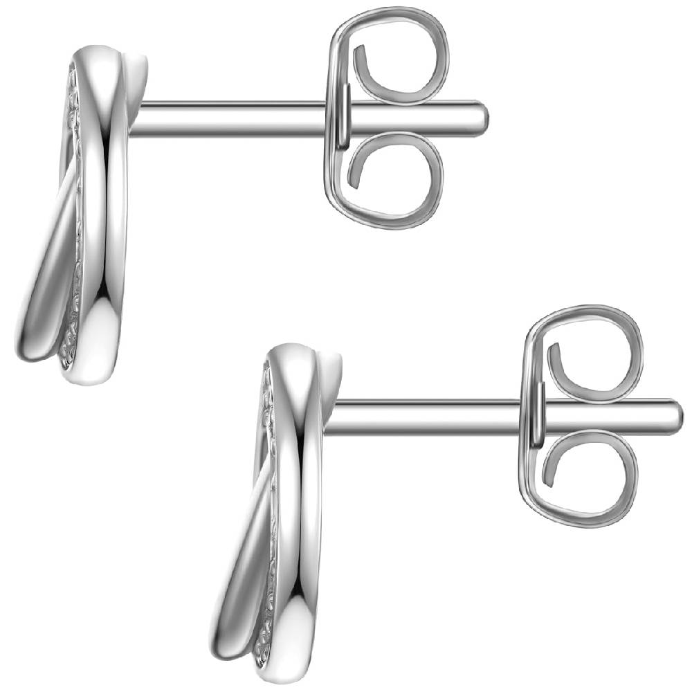 Rafaela Donata Ohrstecker Sterling Silber Zirkonia weiß Weihnachtsangebot