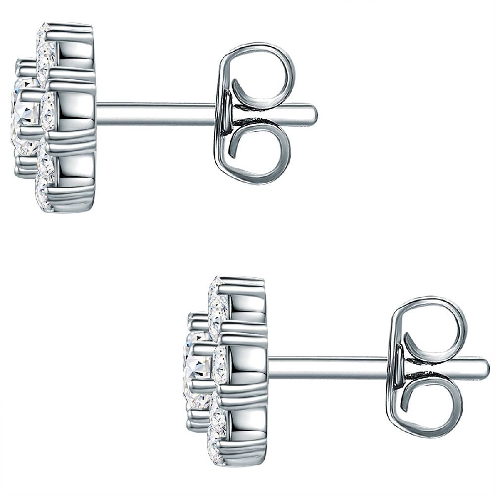 Rafaela Donata Ohrstecker Sterling Silber verziert mit Kristallen von Swarovski® weiß Valentinstagsangebot