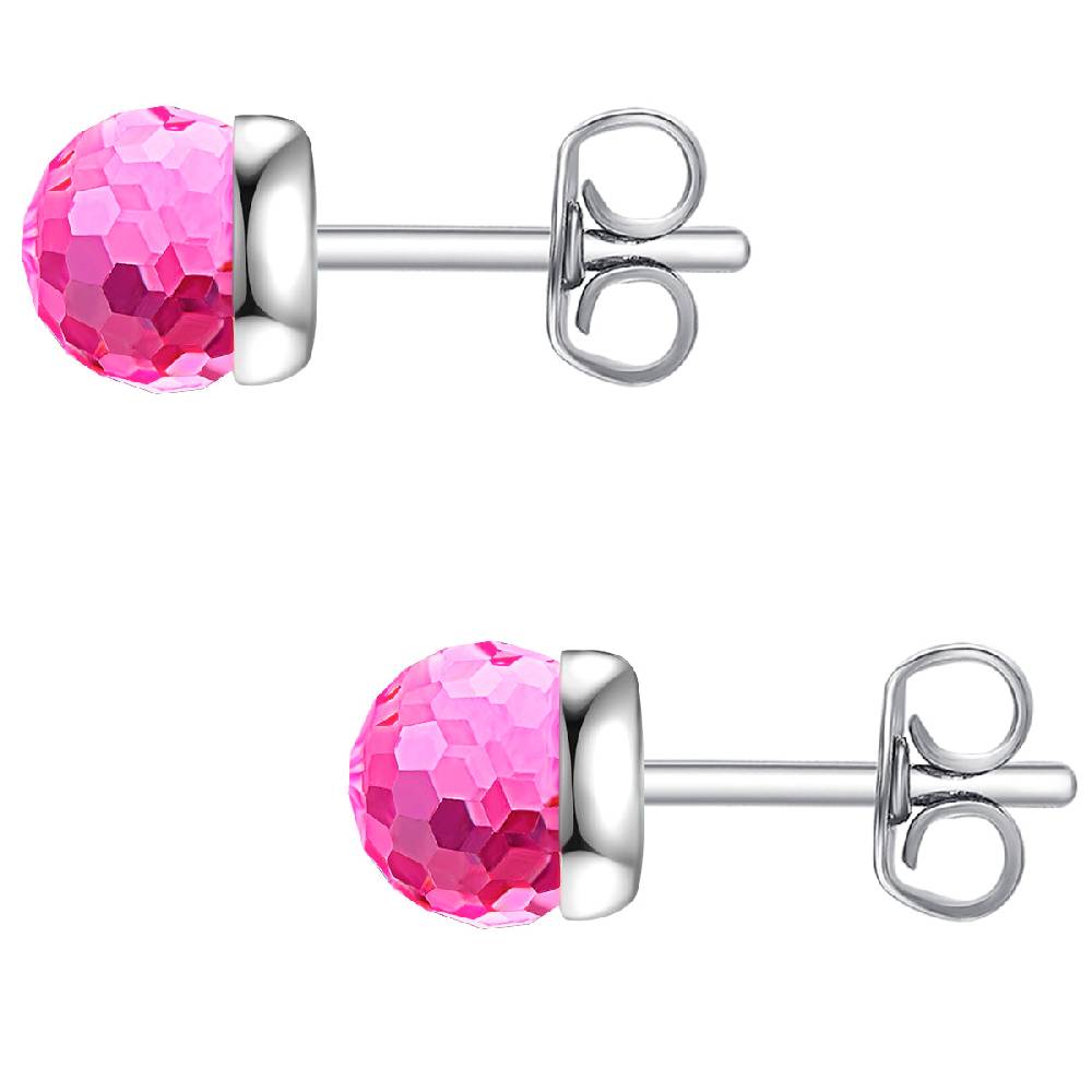 Rafaela Donata Ohrstecker Sterling Silber verziert mit Kristallen von Swarovski® rosa Jubiläumsangebot