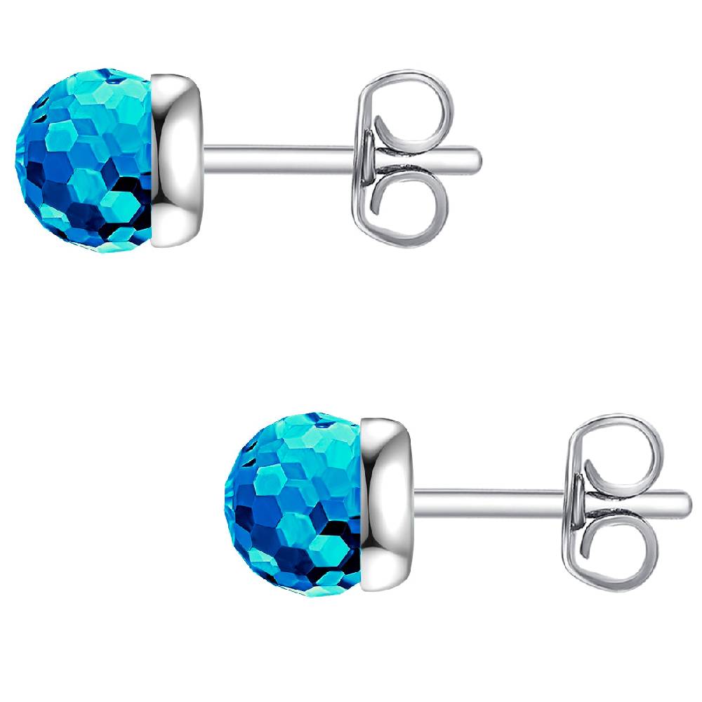 Rafaela Donata Ohrstecker Sterling Silber verziert mit Kristallen von Swarovski® hellblau Top Angebot