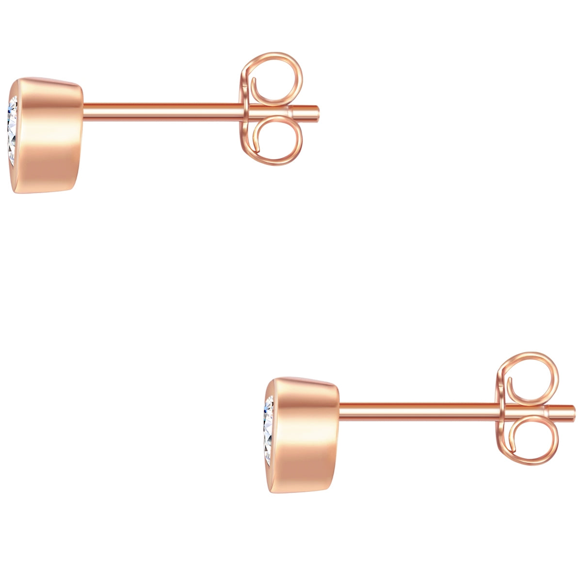 Rafaela Donata Ohrstecker Sterling Silber roségold Zirkonia weiß Exklusive Angebote