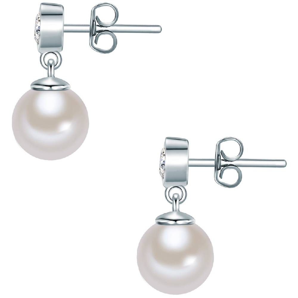 Rafaela Donata Ohrstecker Sterling Silber Südsee-Muschelkernperle weiß Zirkonia weiß Saisonale Angebote