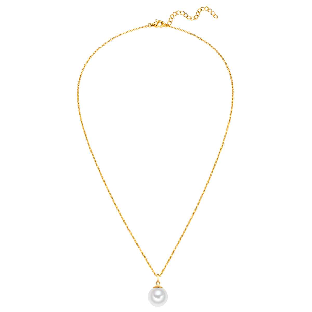 Rafaela Donata Kette mit Anhänger Sterling Silber gelbgold Muschelkernperle weiß Discount Store für neue Produkte