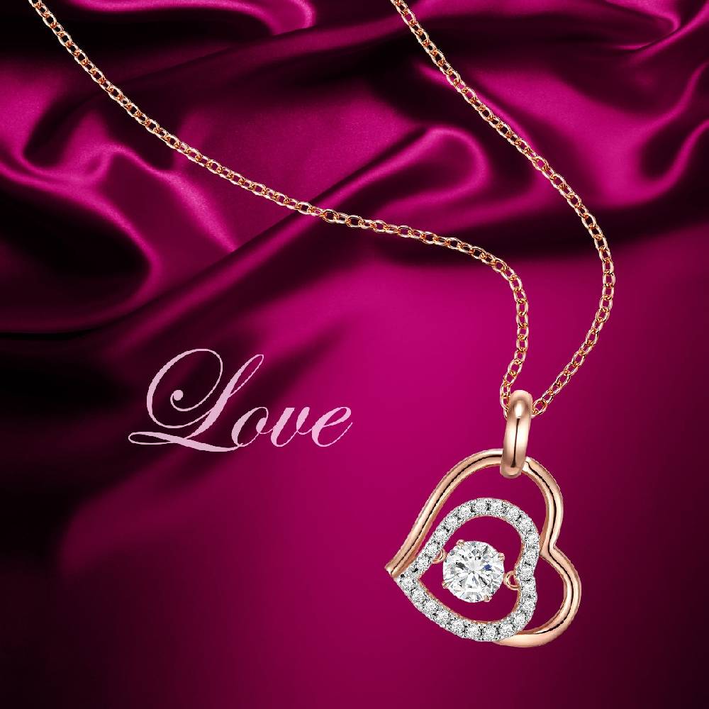 Rafaela Donata Kette mit Anhänger Sterling Silber roségold Zirkonia weiß Begrenzt auf 3 Tage
