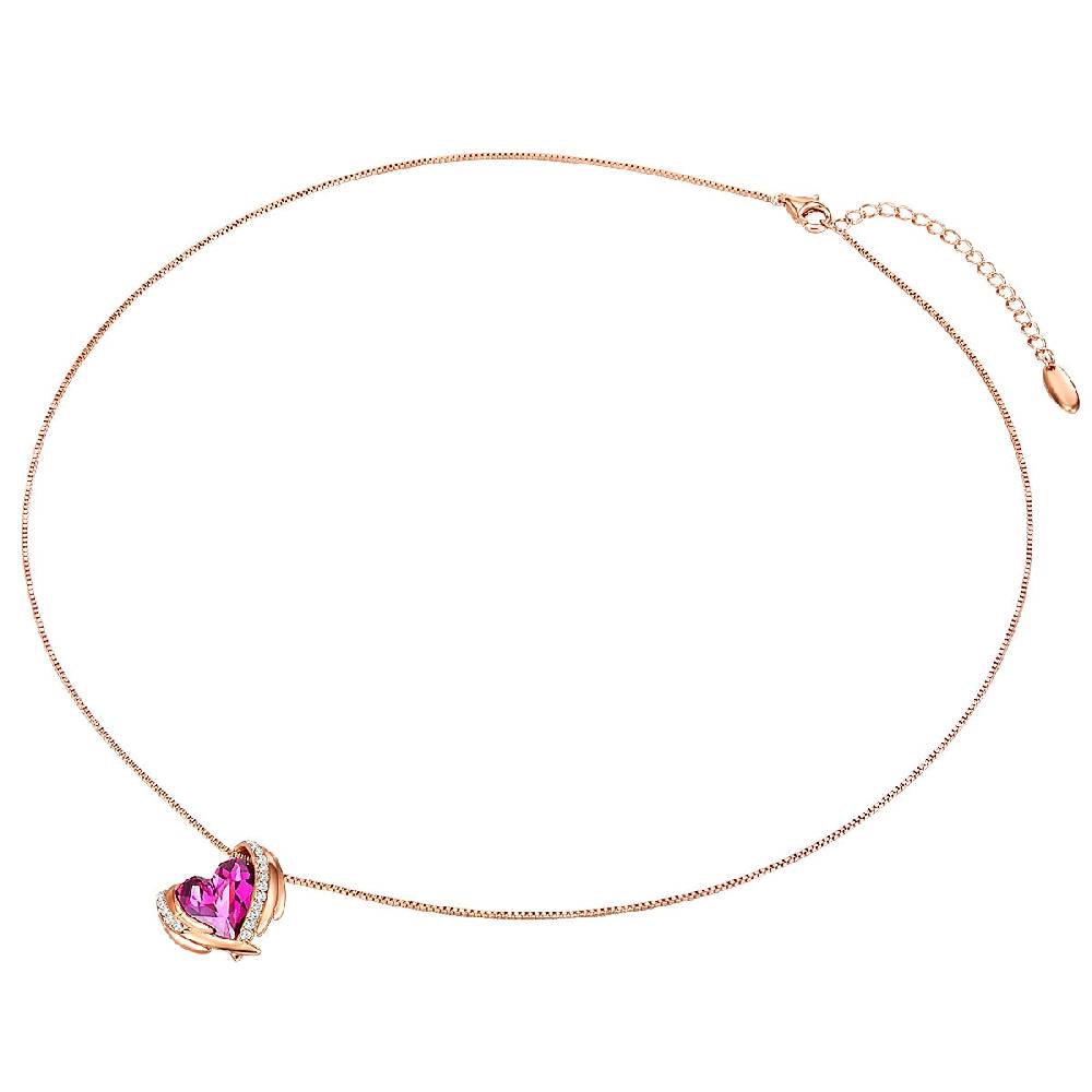 Rafaela Donata Kette mit Anhänger Sterling Silber roségold verziert mit Kristallen von Swarovski® amethyst weiß Angebote
