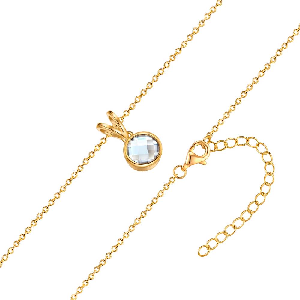 Rafaela Donata Kette mit Anhänger Sterling Silber gelbgold Zirkonia weiß Fabrikpreis