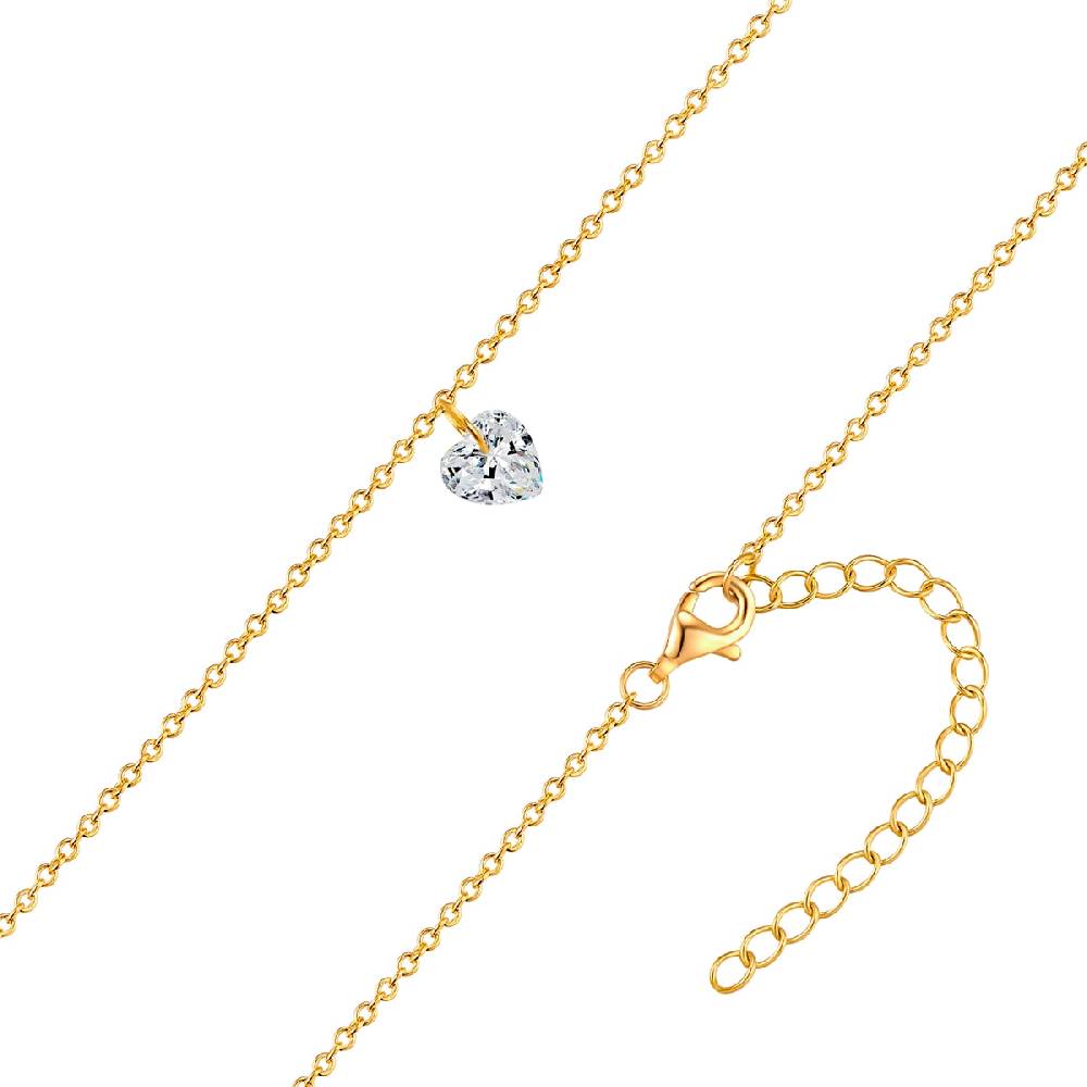 Rafaela Donata Kette mit Anhänger Sterling Silber gelbgold Zirkonia weiß Sonderangebot