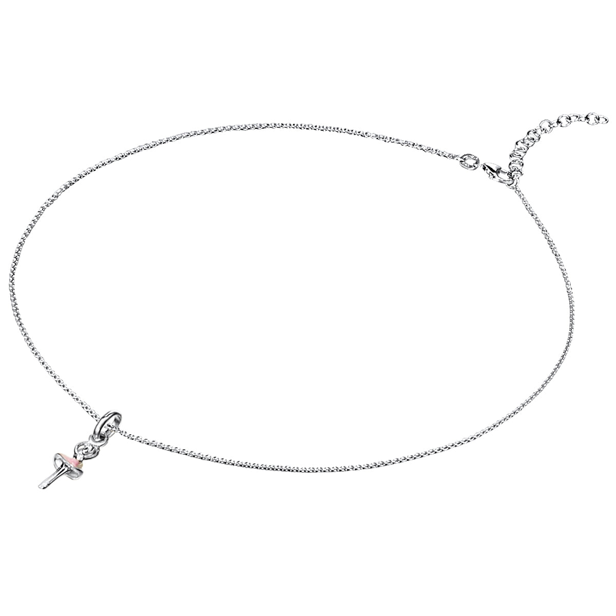 Rafaela Donata Kette mit Anhänger Sterling Silber Emaille rosa Osterangebot