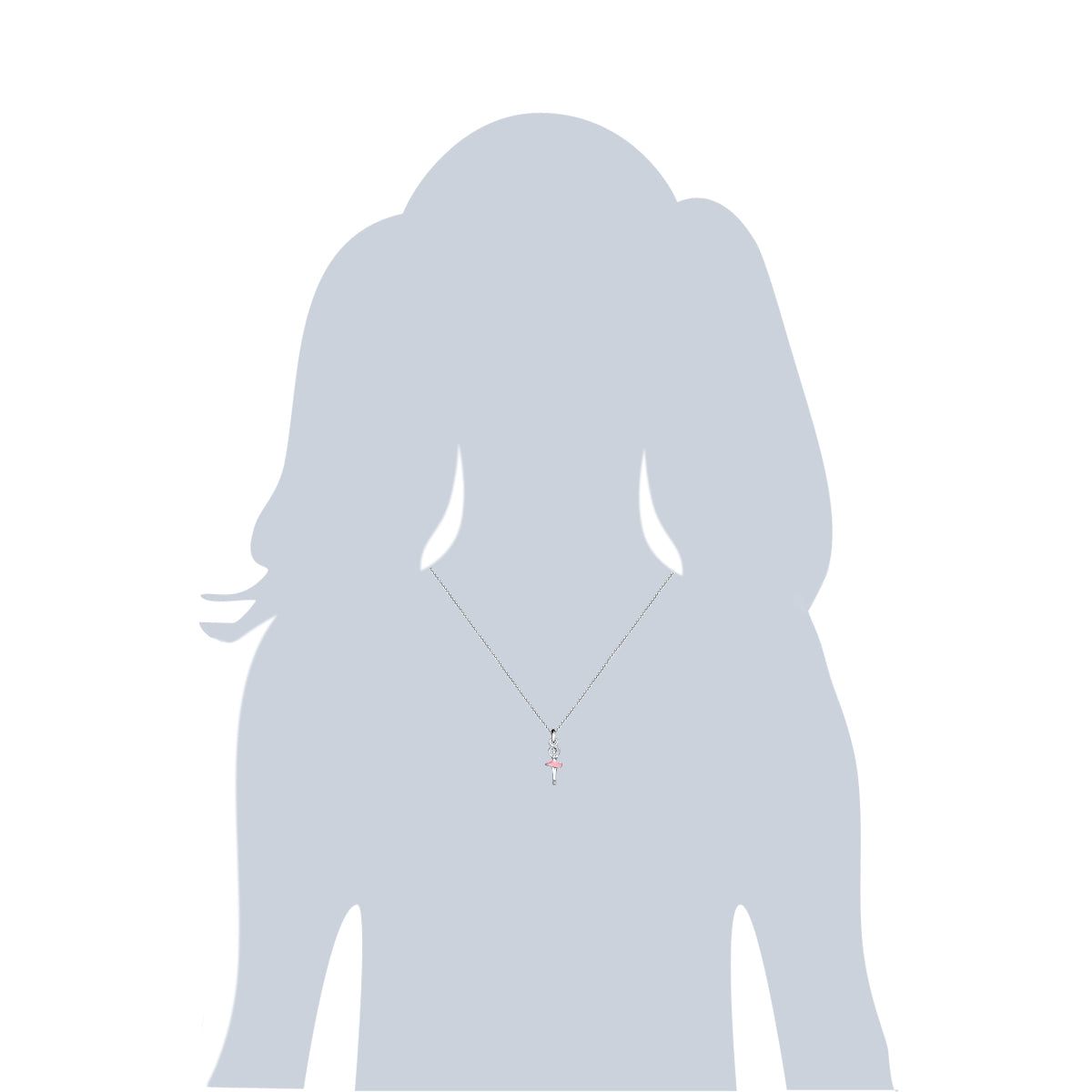 Rafaela Donata Kette mit Anhänger Sterling Silber Emaille rosa Osterangebot