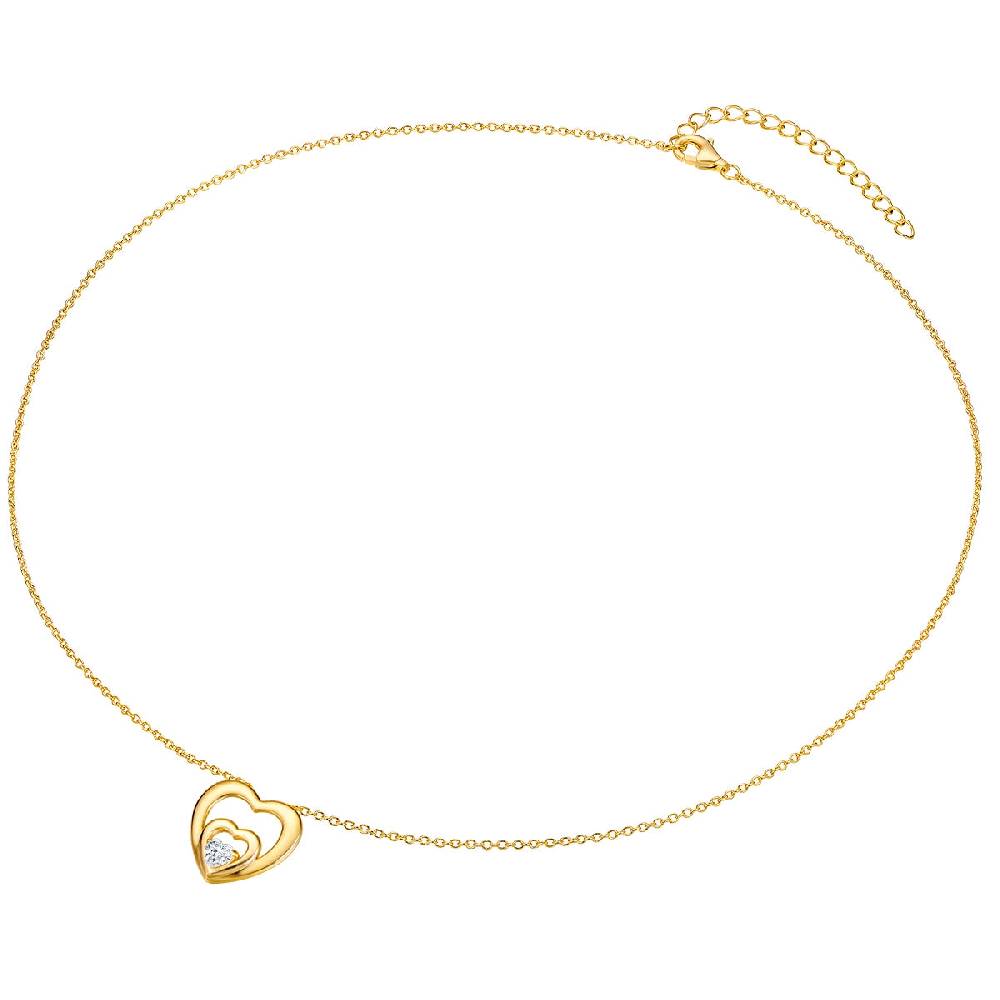 Rafaela Donata Kette mit Anhänger Sterling Silber gelbgold Zirkonia weiß Neueste Mode