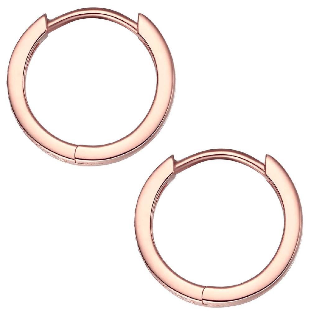 Rafaela Donata Klappcreolen Sterling Silber roségold Zirkonia weiß 50% Rabatt für begrenzte Zeit