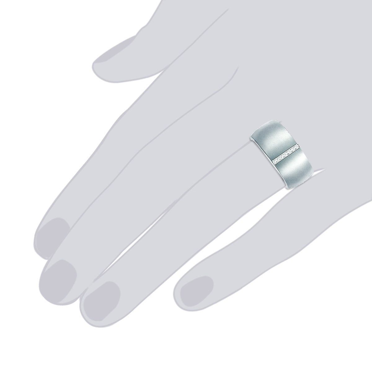 Rafaela Donata Ring Edelstahl verziert mit Kristallen von Swarovski® weiß Black Friday