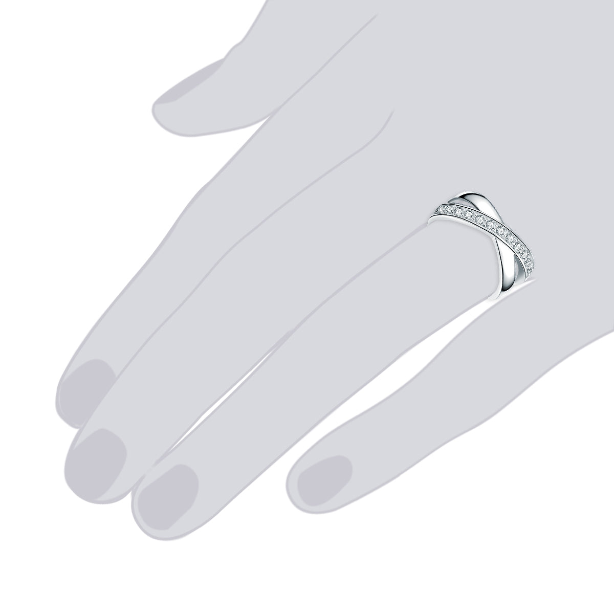 Rafaela Donata Ring Sterling Silber Zirkonia weiß Cyber Monday