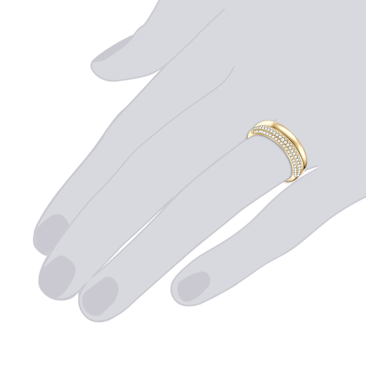 Rafaela Donata Ring Sterling Silber gelbgold Zirkonia weiß Osterangebot