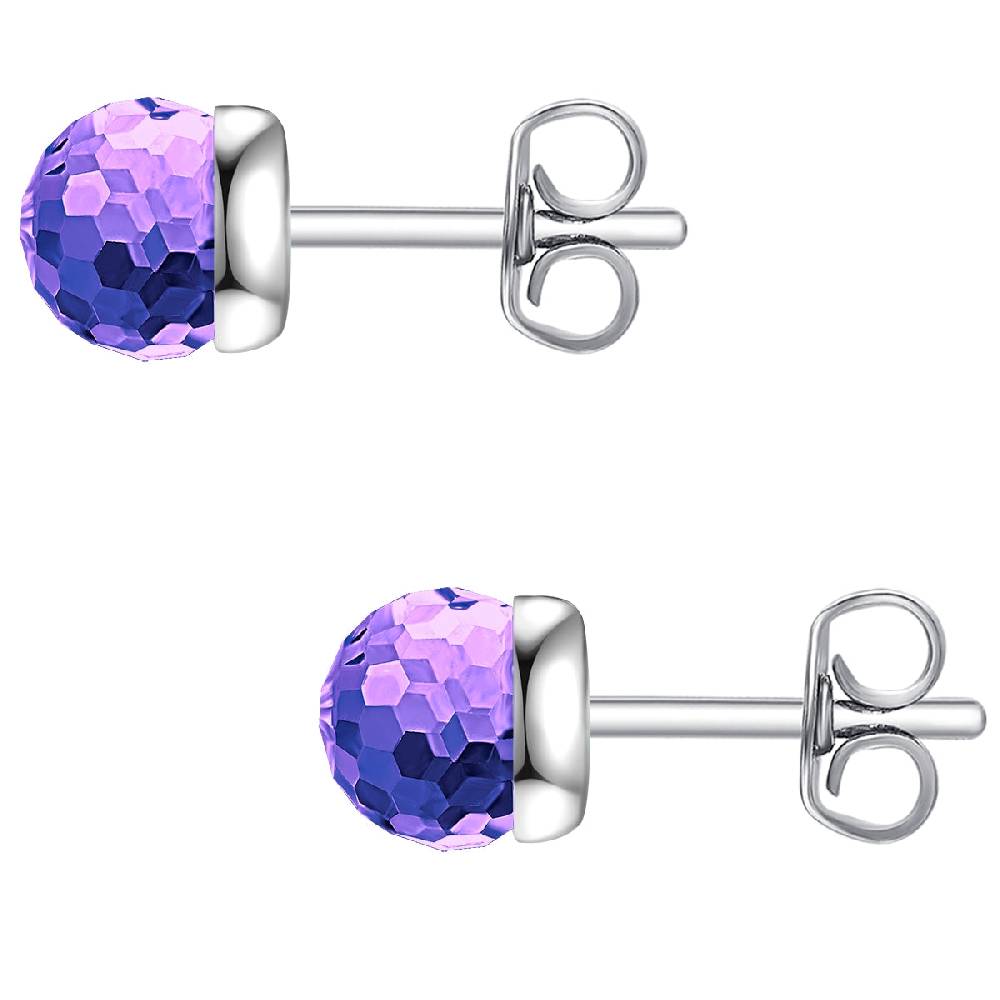 Rafaela Donata Ohrstecker Sterling Silber verziert mit Kristallen von Swarovski® lila Online Outlet