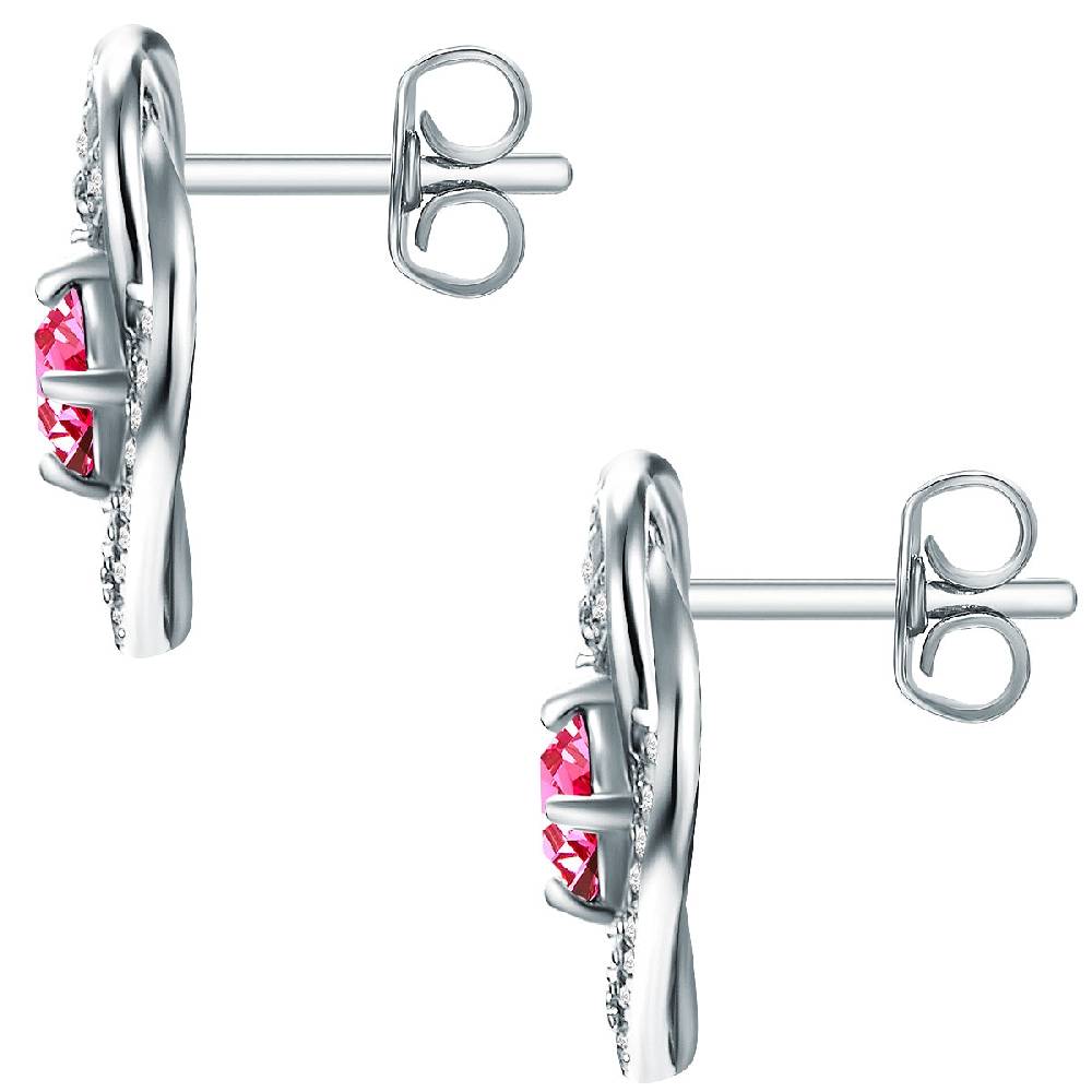 Rafaela Donata Ohrstecker Sterling Silber verziert mit Kristallen von Swarovski® pink Zirkonia weiß Zeitlich begrenztes Angebot